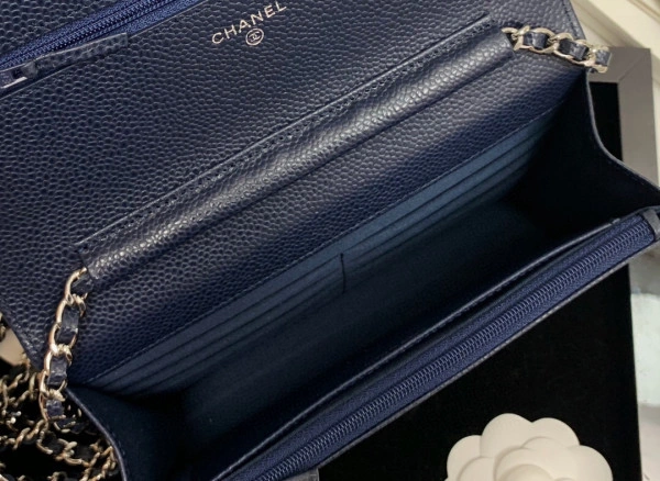 CHANEL CHAIN WALLET CAVIAR WITH SILVER HARDWARE HighQuality 718 - Image 9