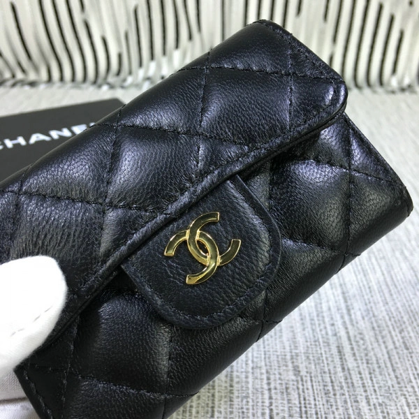 CHANEL Lambskin Wallet Gold Silver Hardare TopPick 1842 - Image 19
