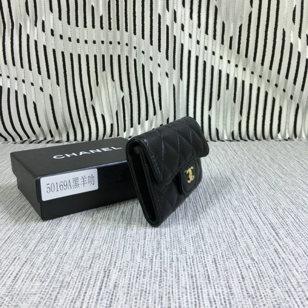 CHANEL Lambskin Wallet Gold Silver Hardare TopPick 1842 - Image 17