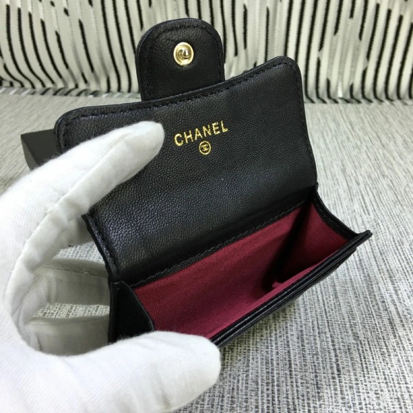 CHANEL Lambskin Wallet Gold Silver Hardare TopPick 1842 - Image 13