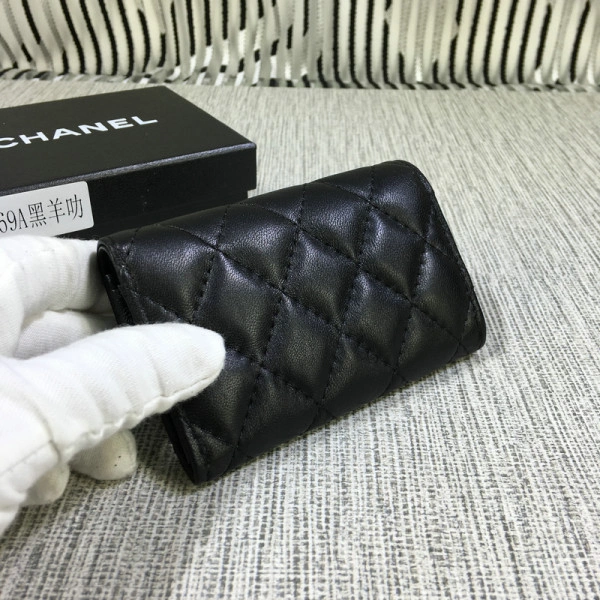 CHANEL Lambskin Wallet Gold Silver Hardare TopPick 1842 - Image 7