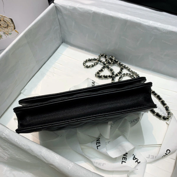 Trendy CHANEL CHAIN WALLET LAMBSKIN NEW EDITION 1345 - Image 6