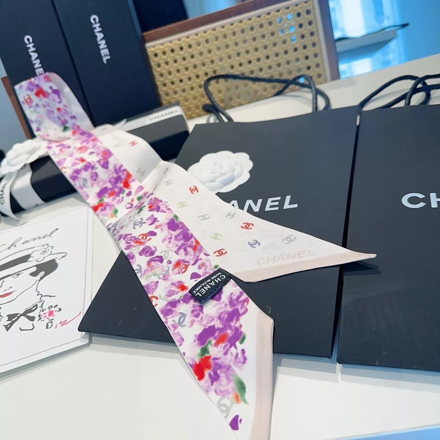 Chanel Silk Scarf SportInspired 7303