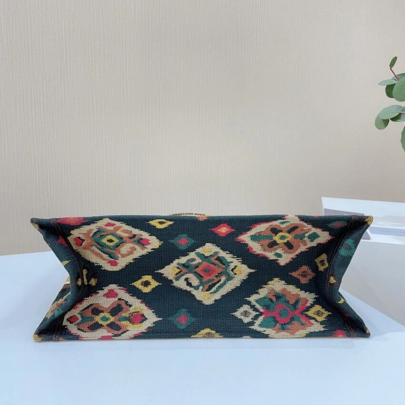 Can be ca Christian Dior Book Tote Yellow Multicolor Dior Paisley Embroidery - Image 6