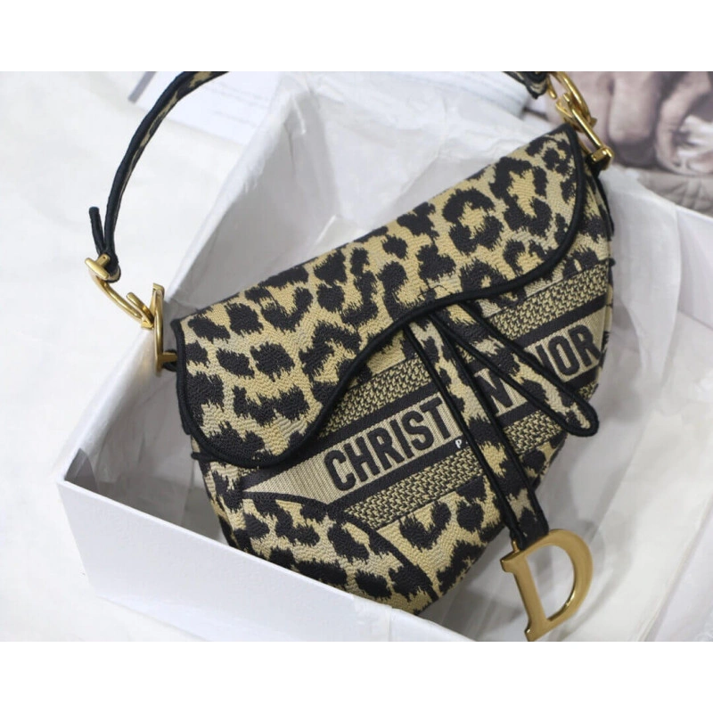 Maria Graz Christian Dior Borsa Saddle Ricamo Mizza beige multicolore - Image 4