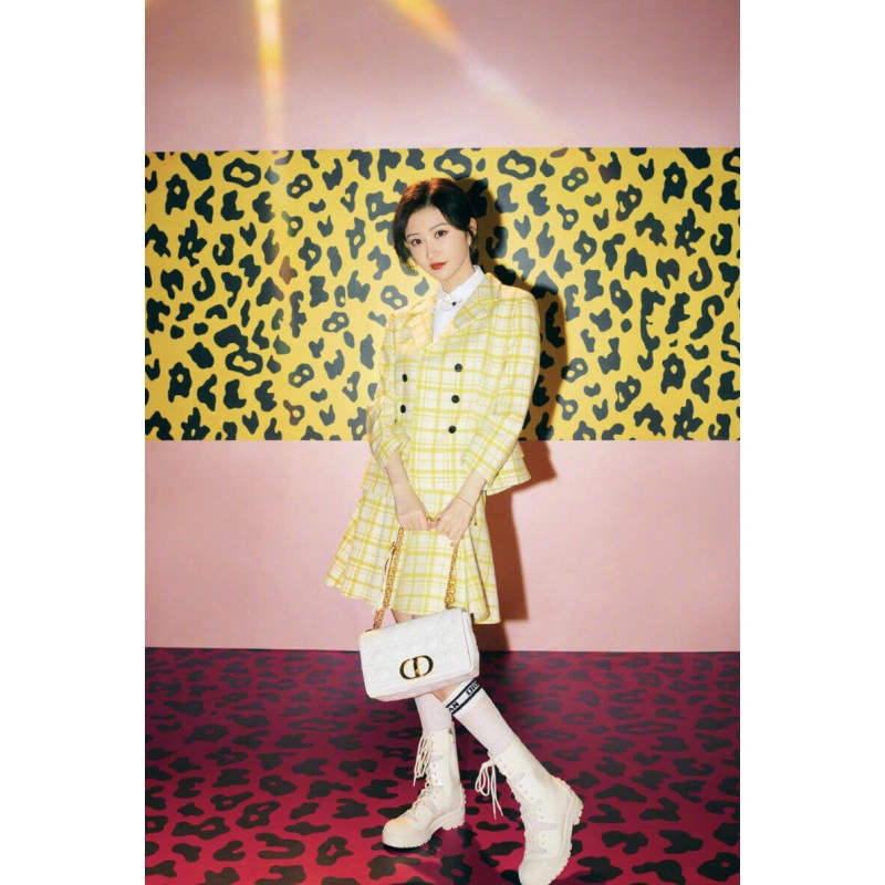 Flap clos Christian Dior Medium Caro Bag White Supple Cannage Calfskin - Image 3