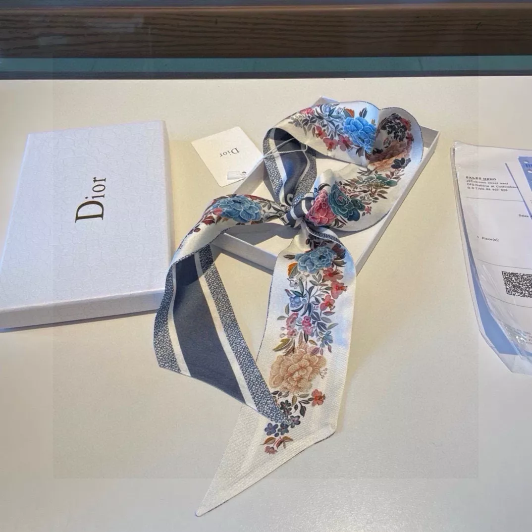 Christian Dior Silk Scarf Breathable 5072