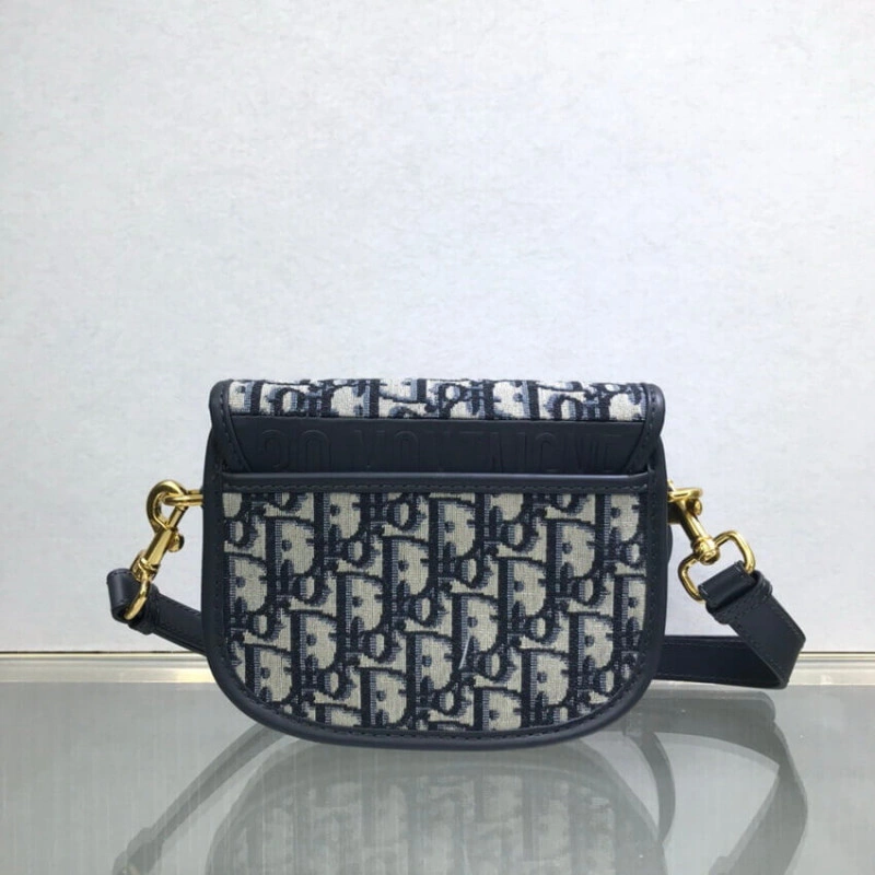 Adjustabl Christian Dior Small Bobby Bag Blue Oblique Jacquard - Image 5