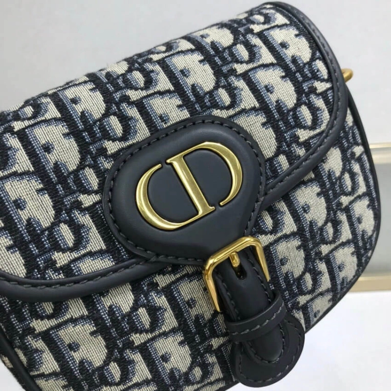 Adjustabl Christian Dior Small Bobby Bag Blue Oblique Jacquard - Image 8