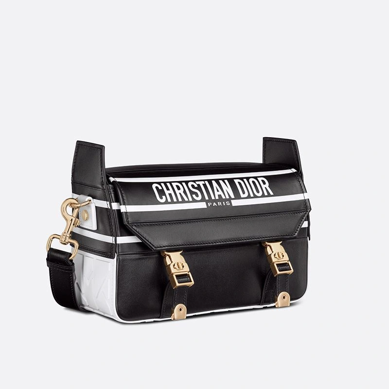 Comfortable 9902 Small Diorcamp Messenger Smooth Leather Black - Image 3