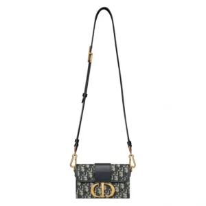 Dior 30 Montaigne Box Bag In Oblique Motif Canvas Blue BestValue 1700