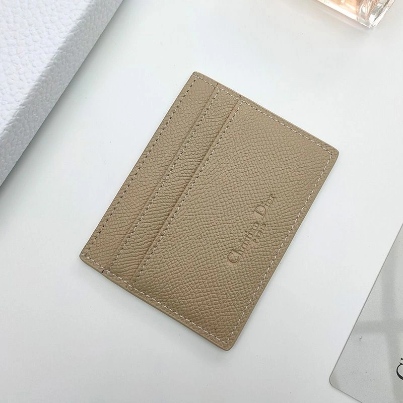 Dior 30 Montaigne Card Holder Grained Calfskin Khaki Popular 3107 - Image 3