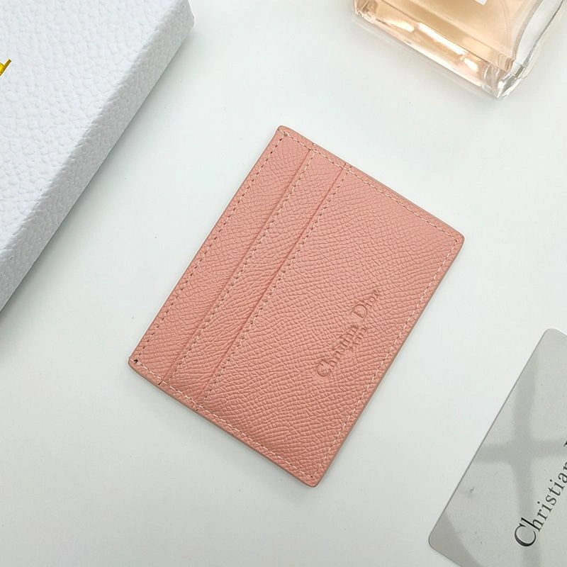 Dior 30 Montaigne Card Holder Grained Calfskin Pink Fashionable 5433 - Image 3