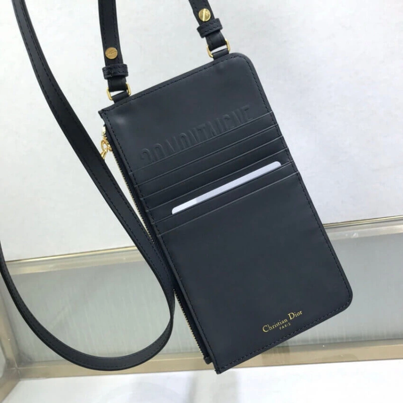 'CD' sign Dior 30 Montaigne Long Wallet Blue Oblique Jacquard - Image 6