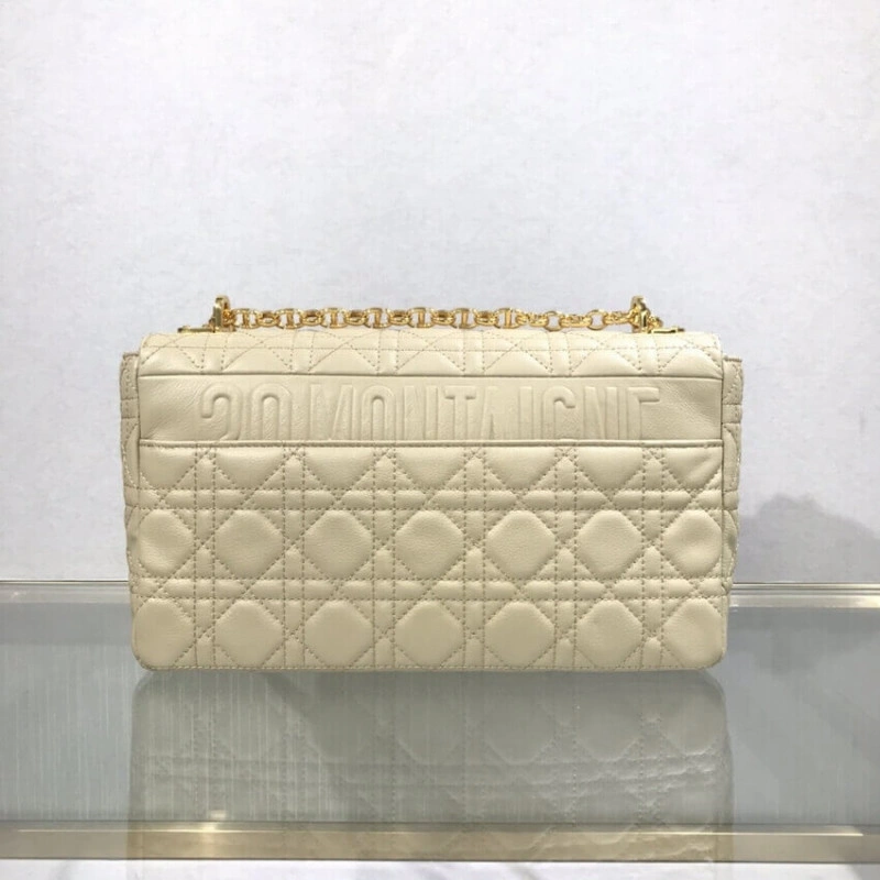 The new Di Dior Large Caro Bag Beige Supple Cannage Calfskin - Image 3