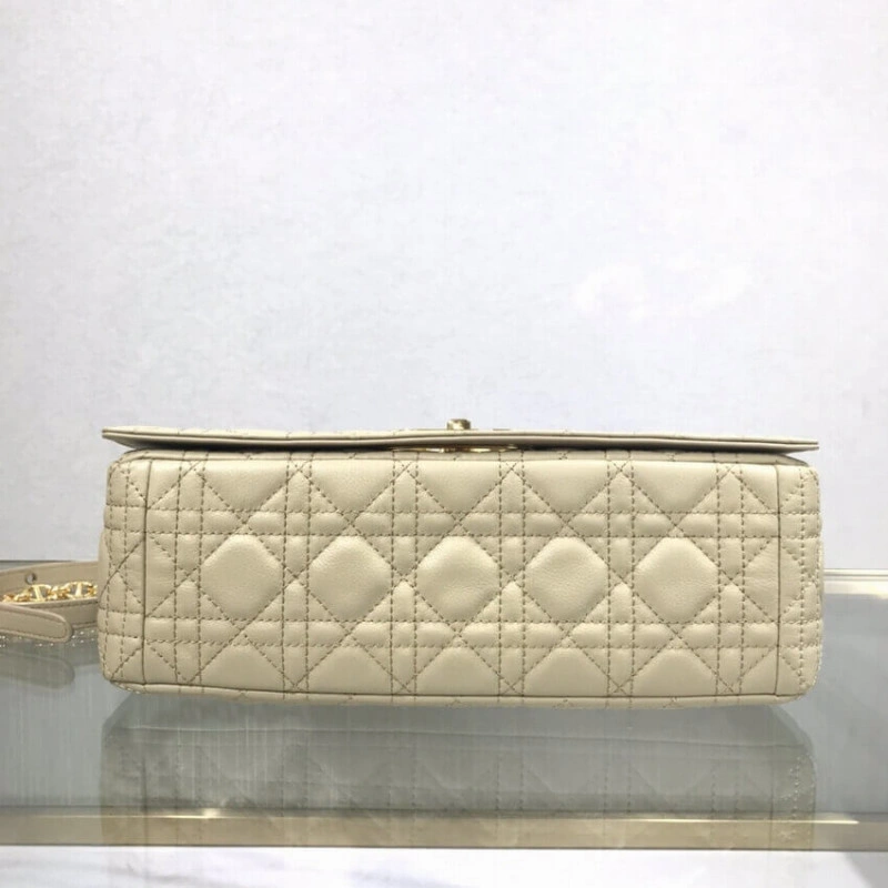 The new Di Dior Large Caro Bag Beige Supple Cannage Calfskin - Image 8