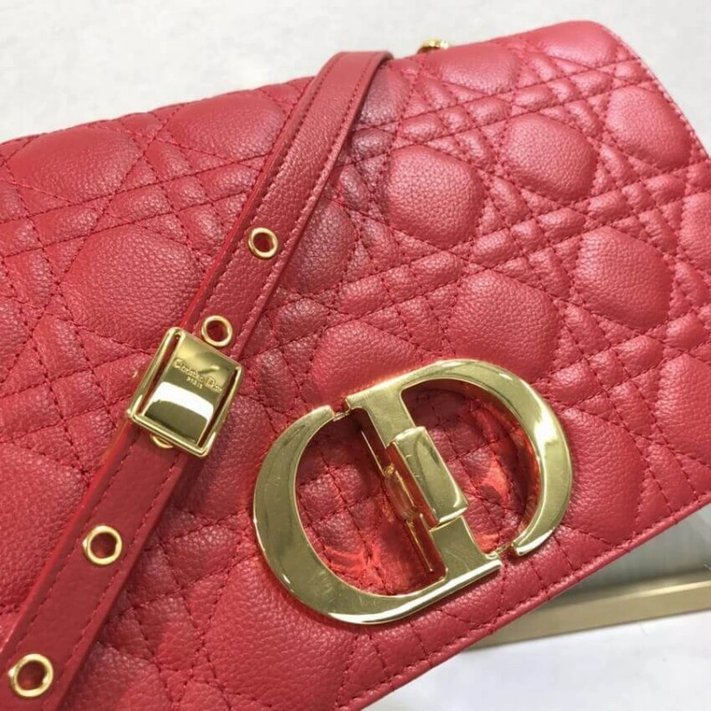 Can be ca Dior Large Caro Bag Red Supple Cannage Calfskin - Image 5