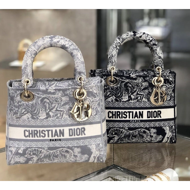 Dust bag Dior Medium Lady D-Lite Bag Blue Toile de Jouy Reverse Embroidery - Image 15