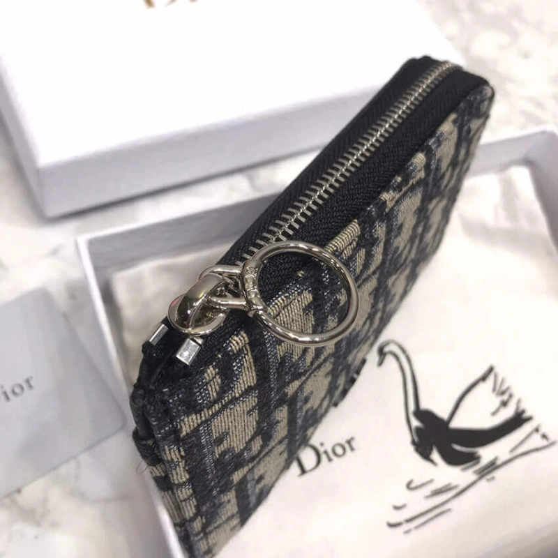 Dior Oblique Coin Pouch Blue - Image 6