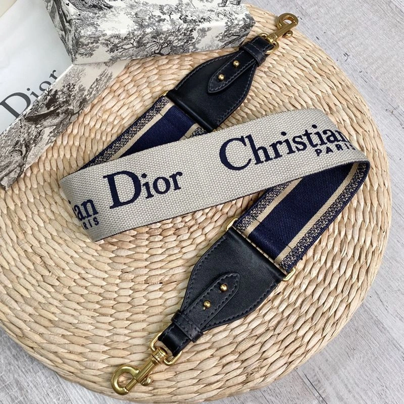 Fashionable 3543 Dior Shoulder Strap In Christian Dior Paris Motif Cotton Blue - Image 3
