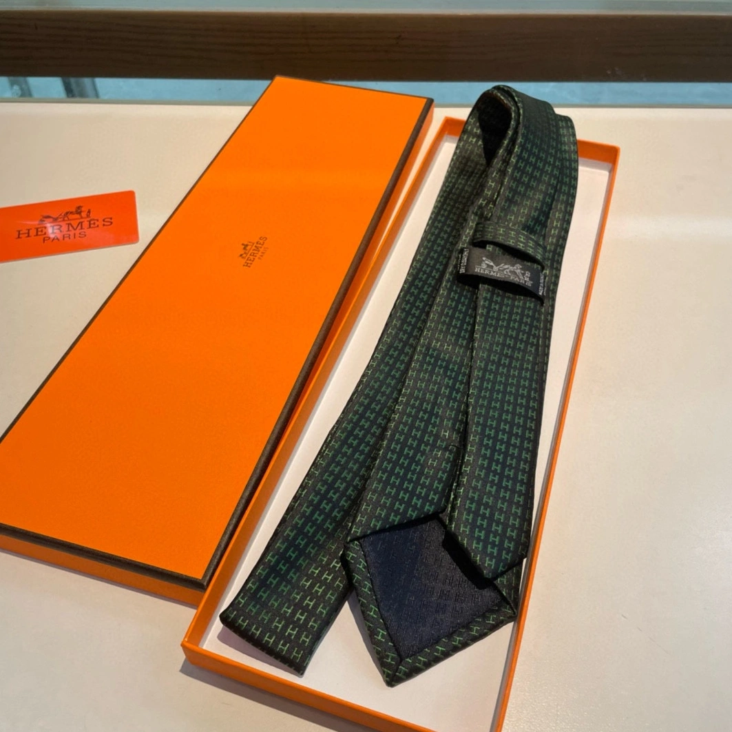Hermes Necktie For Men Flexible 4897 - Image 7