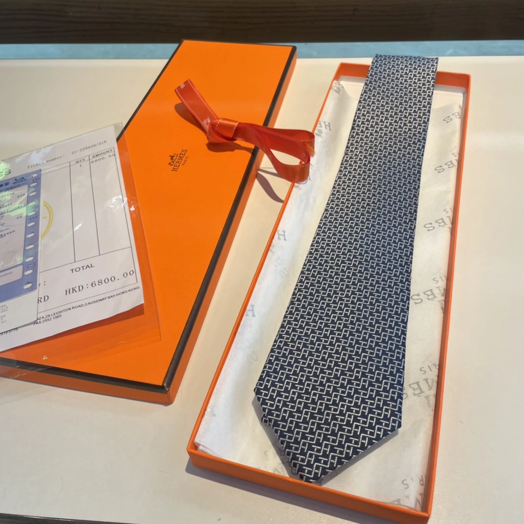 Hermes Necktie For Men Functional 8552 - Image 7