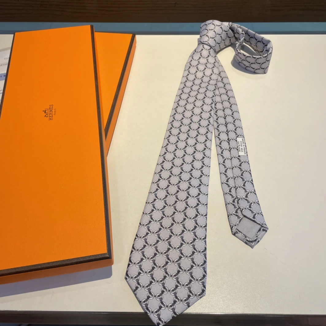 Hermes Necktie For Men GoodFit 916 - Image 3