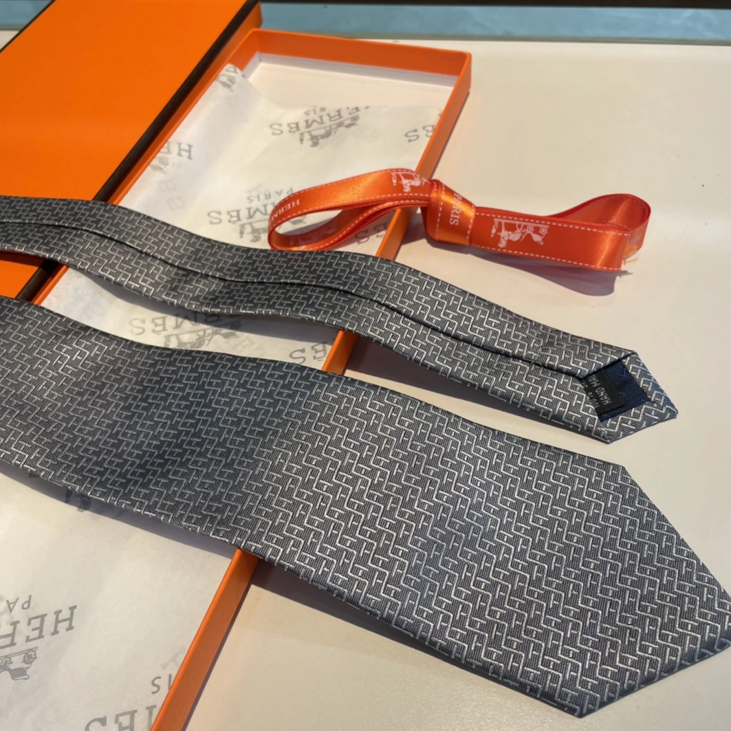 Hermes Necktie For Men HighQuality 9834 - Image 6