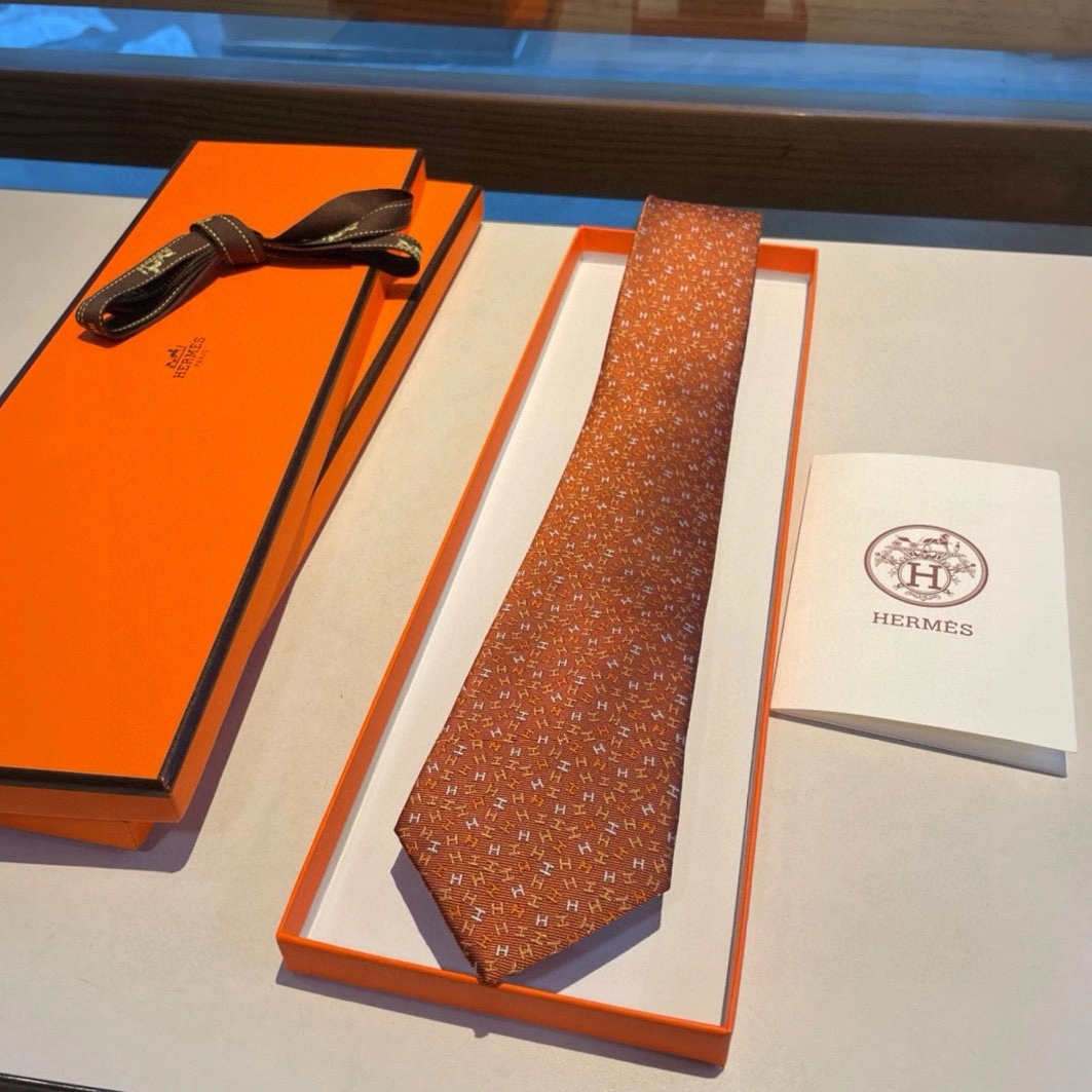 Hermes Necktie For Men Trendsetting 7361 - Image 7