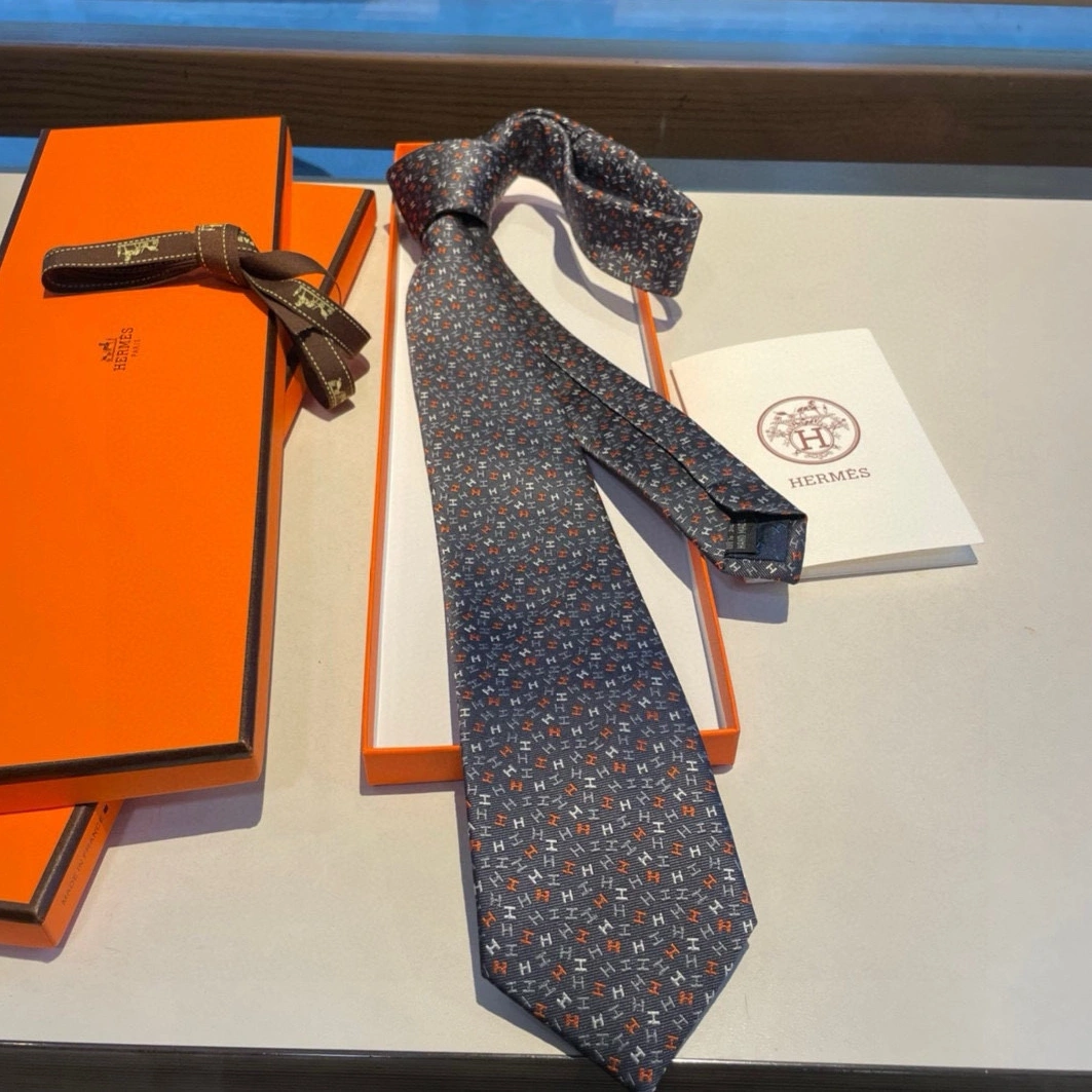 Hermes Necktie For Men Unique 8317 - Image 3