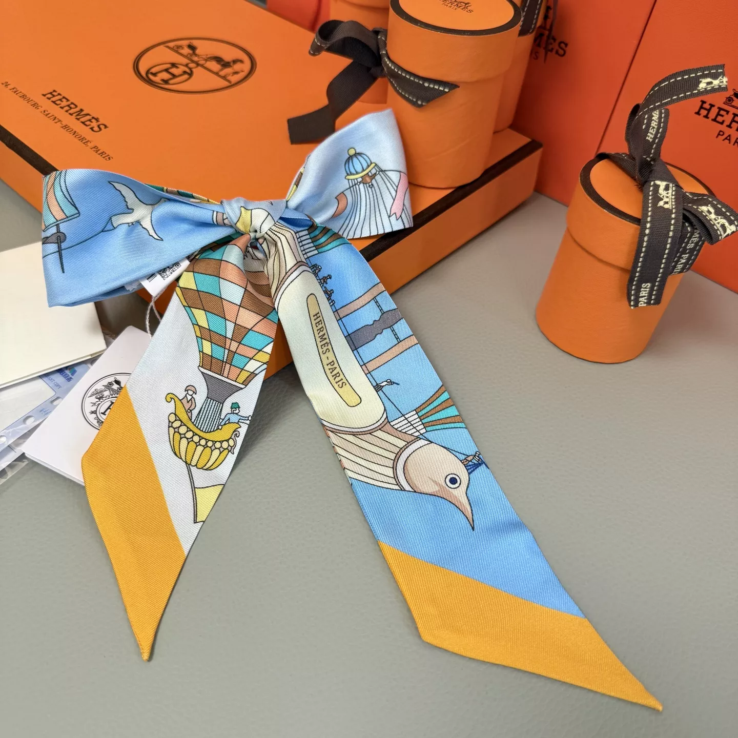 Hermes Silk Scarf NewStyle 9379 - Image 3