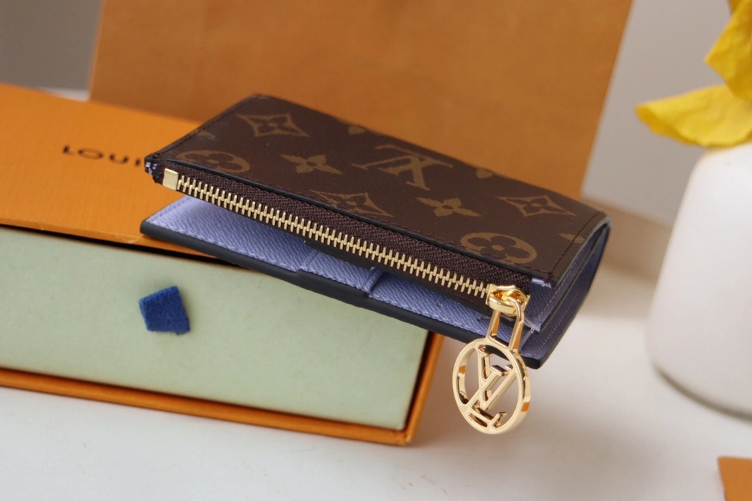 Louis Vuitton AAA Quality Card Case In Purple Cozy 1164