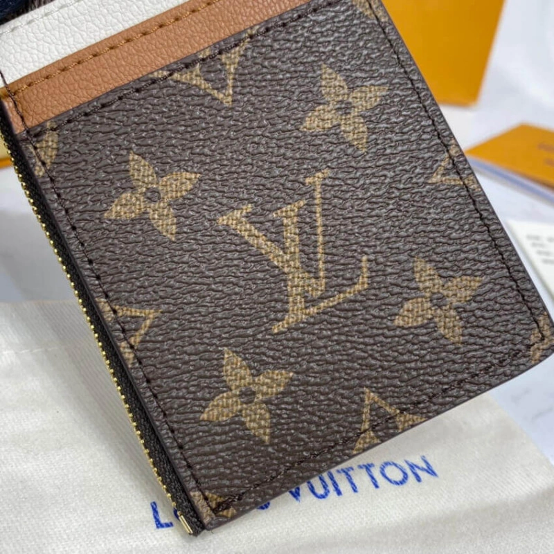 Zip closu Louis Vuitton Cute Corgi Coin Pouch Brown - Image 4