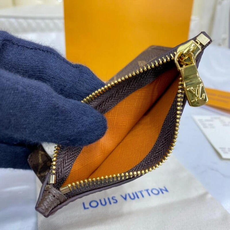 Zip closu Louis Vuitton Cute Corgi Coin Pouch Brown - Image 6