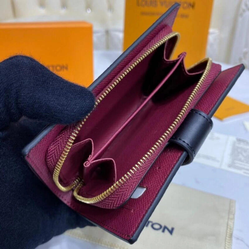 Cowhidele Louis Vuitton Damier Ebene Juliette Wallet Bordeaux - Image 8