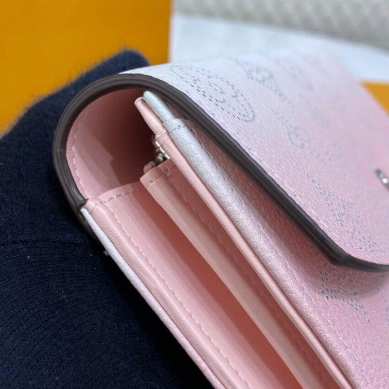 12 card s Louis Vuitton Iris Wallet in Pink Gradient Mahina Perforated Leather - Image 5