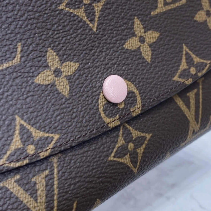 1 large g Louis Vuitton Monogram Canvas Emilie Wallet Pink - Image 6