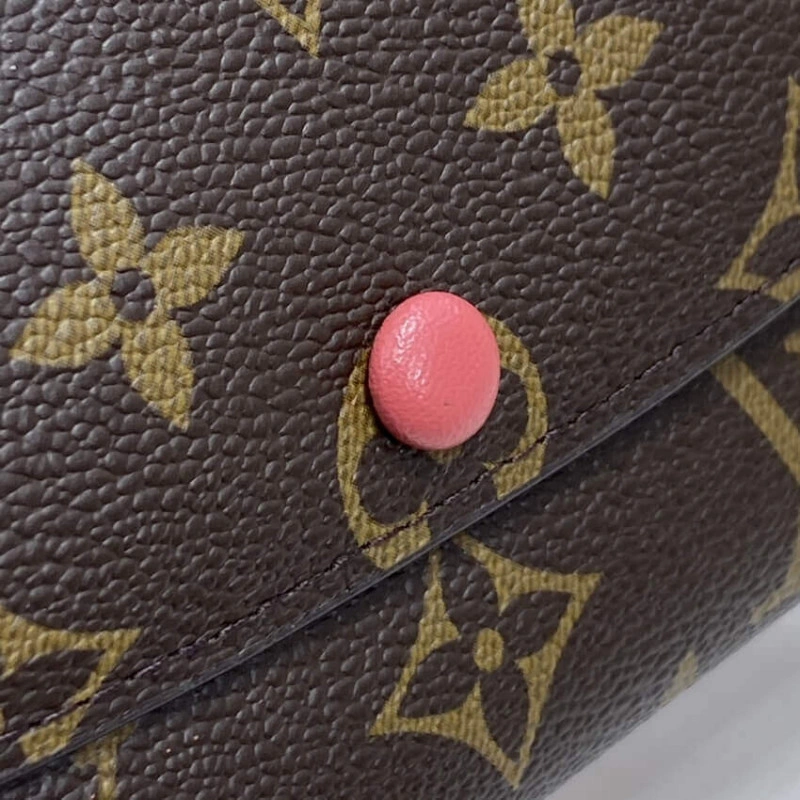 1 zipped Louis Vuitton Monogram Canvas Emilie Wallet Watermelon Red - Image 5
