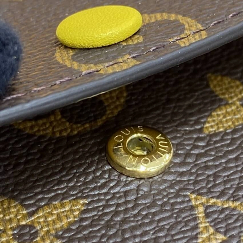 Pressstud Louis Vuitton Monogram Canvas Emilie Wallet Yellow - Image 6