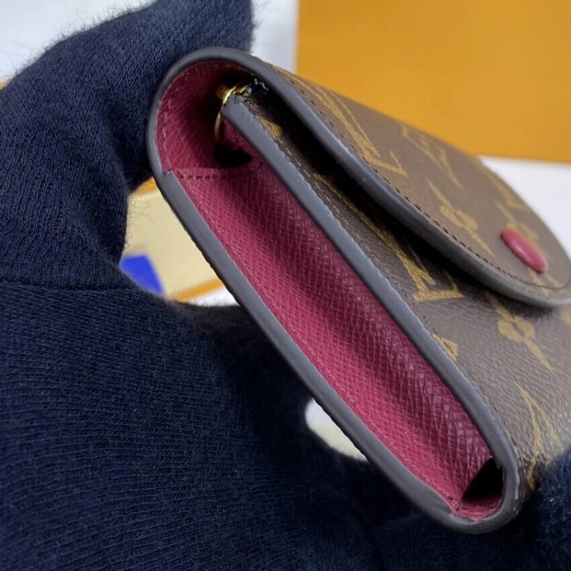 Gusseted Louis Vuitton Monogram Canvas Rosalie Coin Purse Fuchsia - Image 5