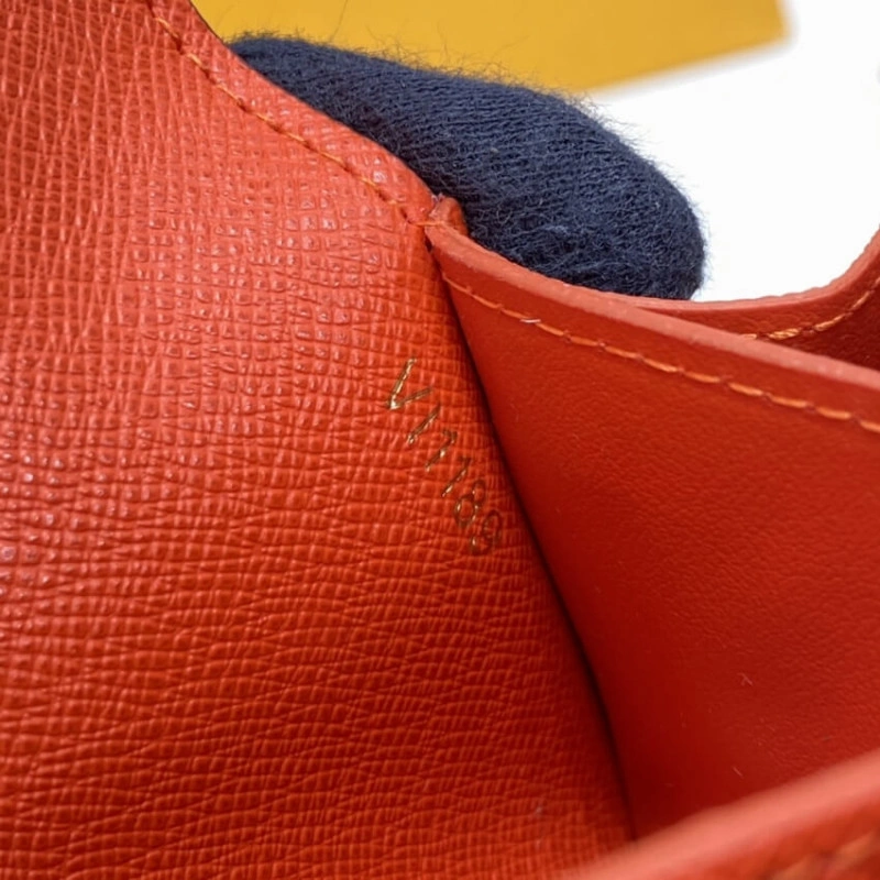 Gusseted Louis Vuitton Monogram Canvas Rosalie Coin Purse Orange - Image 8