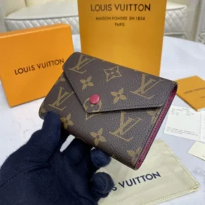 Grained c Louis Vuitton Monogram Canvas Victorine Wallet Fuchsia
