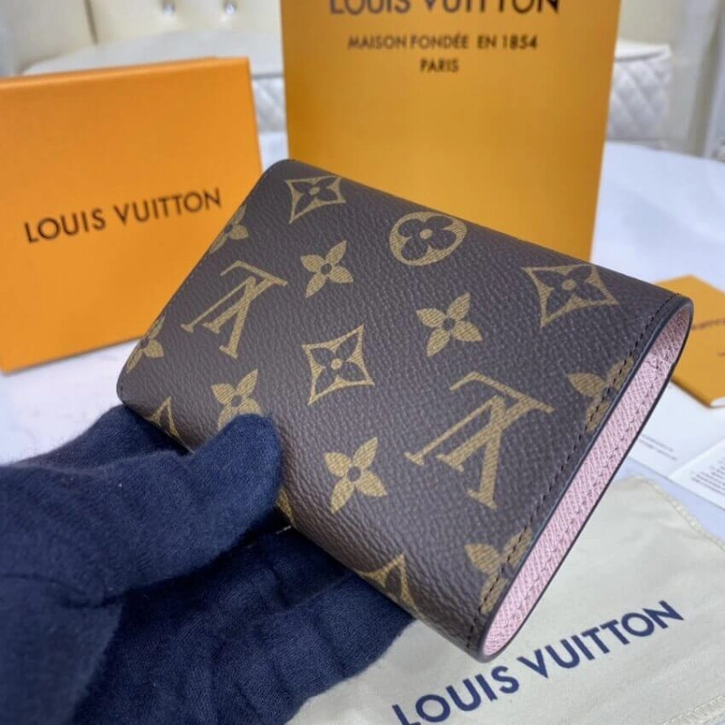The compac Louis Vuitton Monogram Canvas Victorine Wallet Pink - Image 3