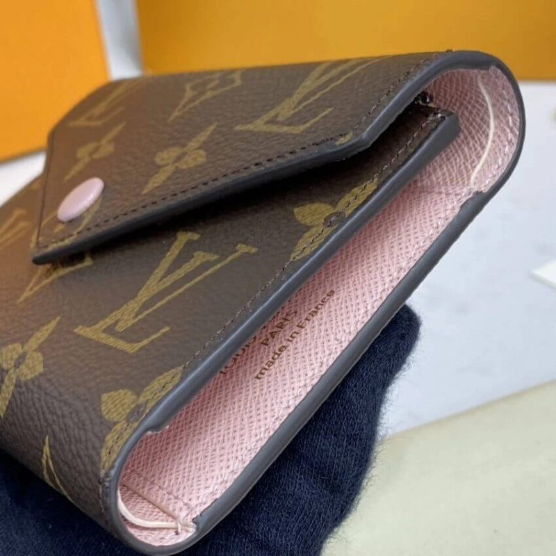 The compac Louis Vuitton Monogram Canvas Victorine Wallet Pink - Image 5