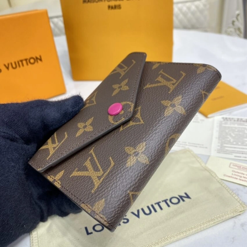 Bill pock Louis Vuitton Monogram Canvas Victorine Wallet Rose Red - Image 3
