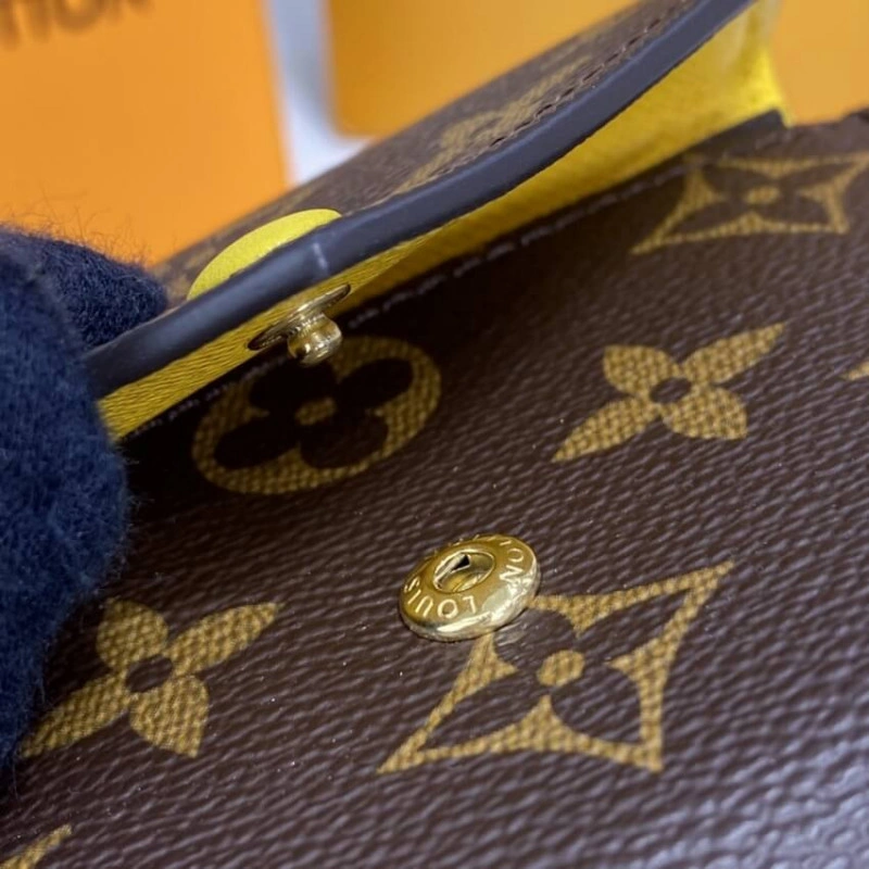 12 x 9.5 Louis Vuitton Monogram Canvas Victorine Wallet Yellow - Image 6