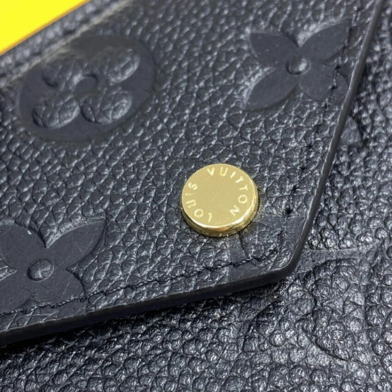 Chain wit Louis Vuitton Monogram Empreinte Card Holder Recto Verso Black - Image 5