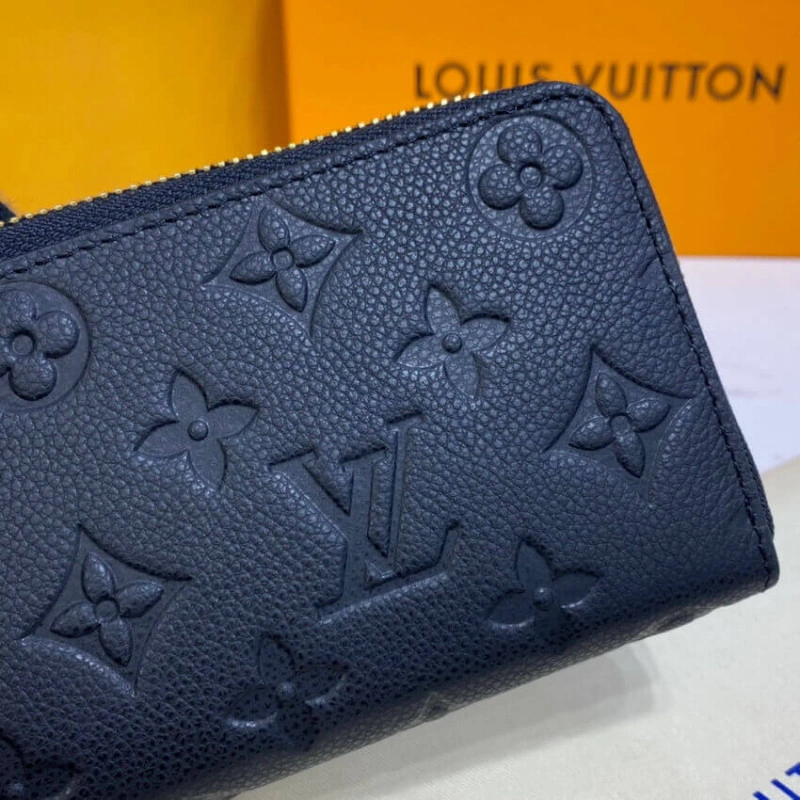 Supple gr Louis Vuitton Monogram Empreinte Leather Clemence Wallet Black - Image 5