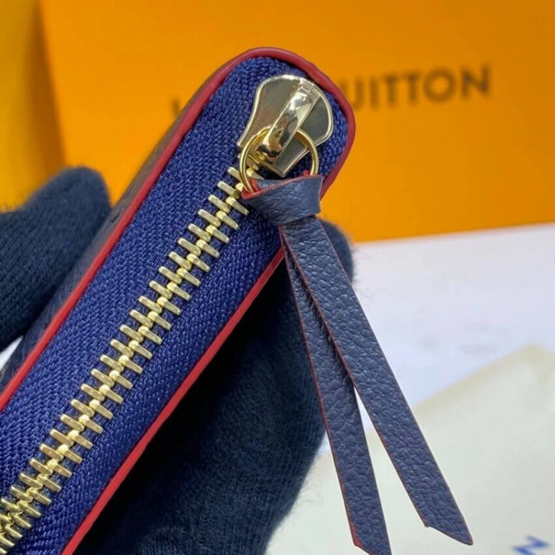 Goldcolor Louis Vuitton Monogram Empreinte Leather Clemence Wallet M69415 - Image 6