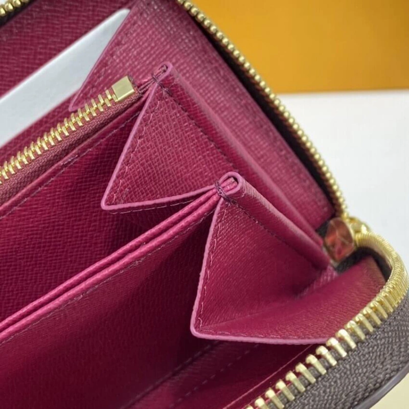 Grained c Louis Vuitton Monogram Zippy Wallet Fuchsia - Image 8